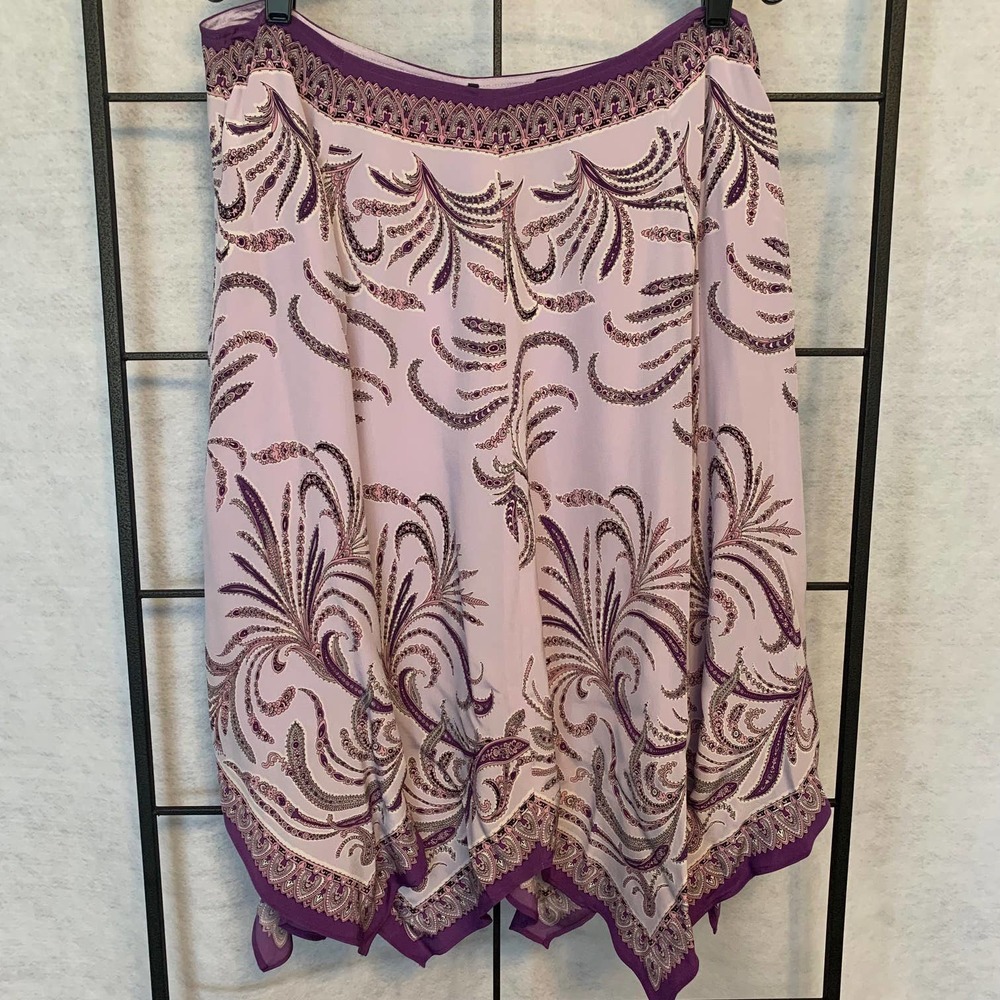 ISDA & COMPANY Tunisian Paisley 100% Silk Skirt Women's Sz 14 New With Tags NWT‎